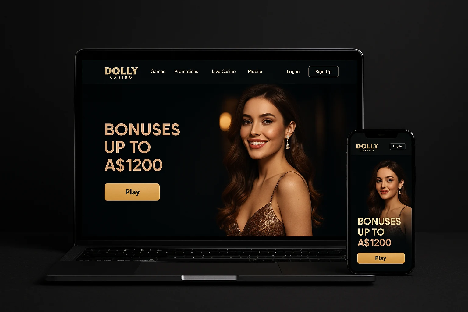 Dolly Casino on iPhone - interface